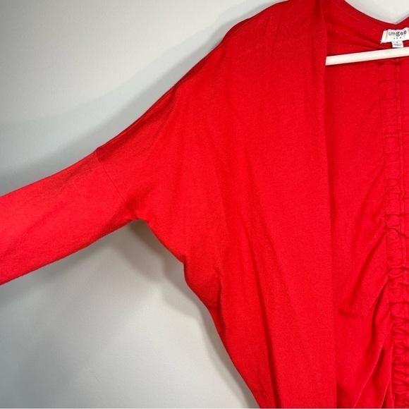 Umgee Open Front Red Cardigan Drop Sleeve Top Size Womens Small - Picture 4 of 9